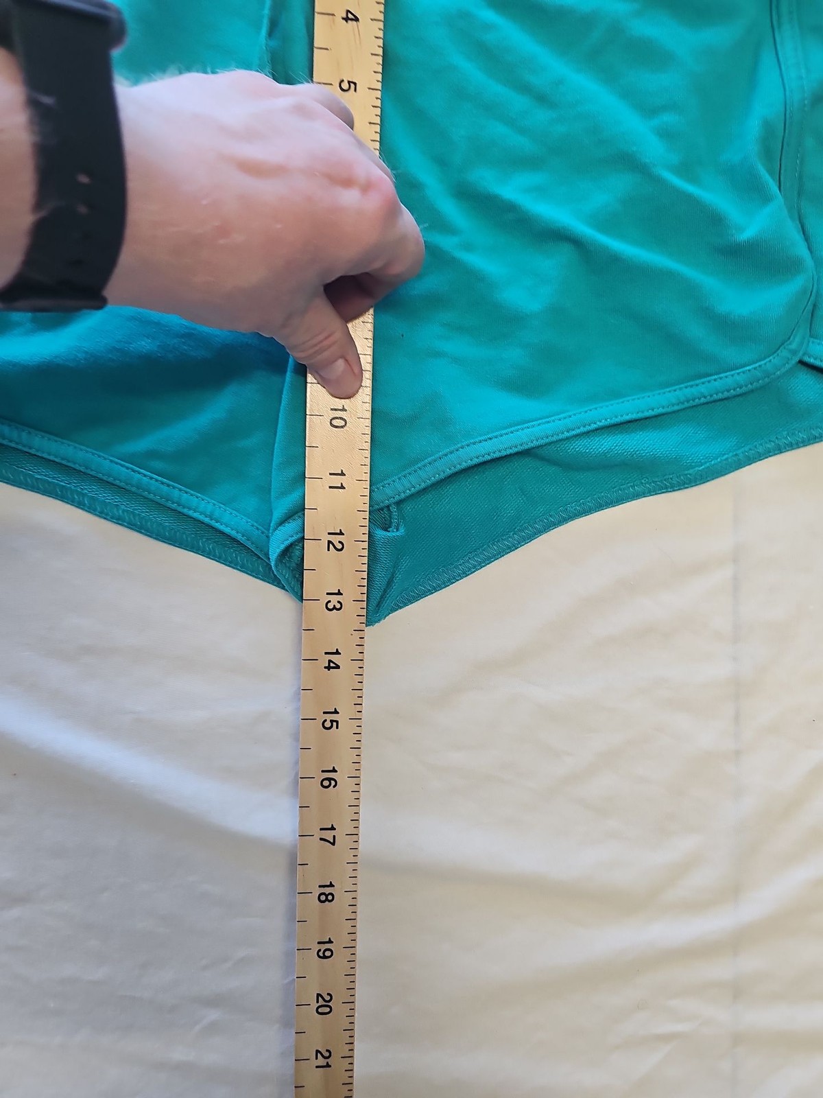 Papaya Women's Teal Cotton-Blend Lounge Shorts Size 12 Z894 - Image 5