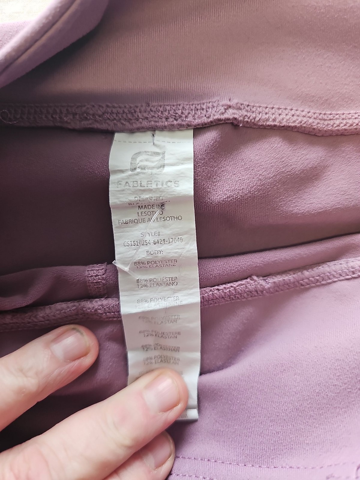 Fabletics Women’s High-Waisted Cropped Leggings in Mauve M P729