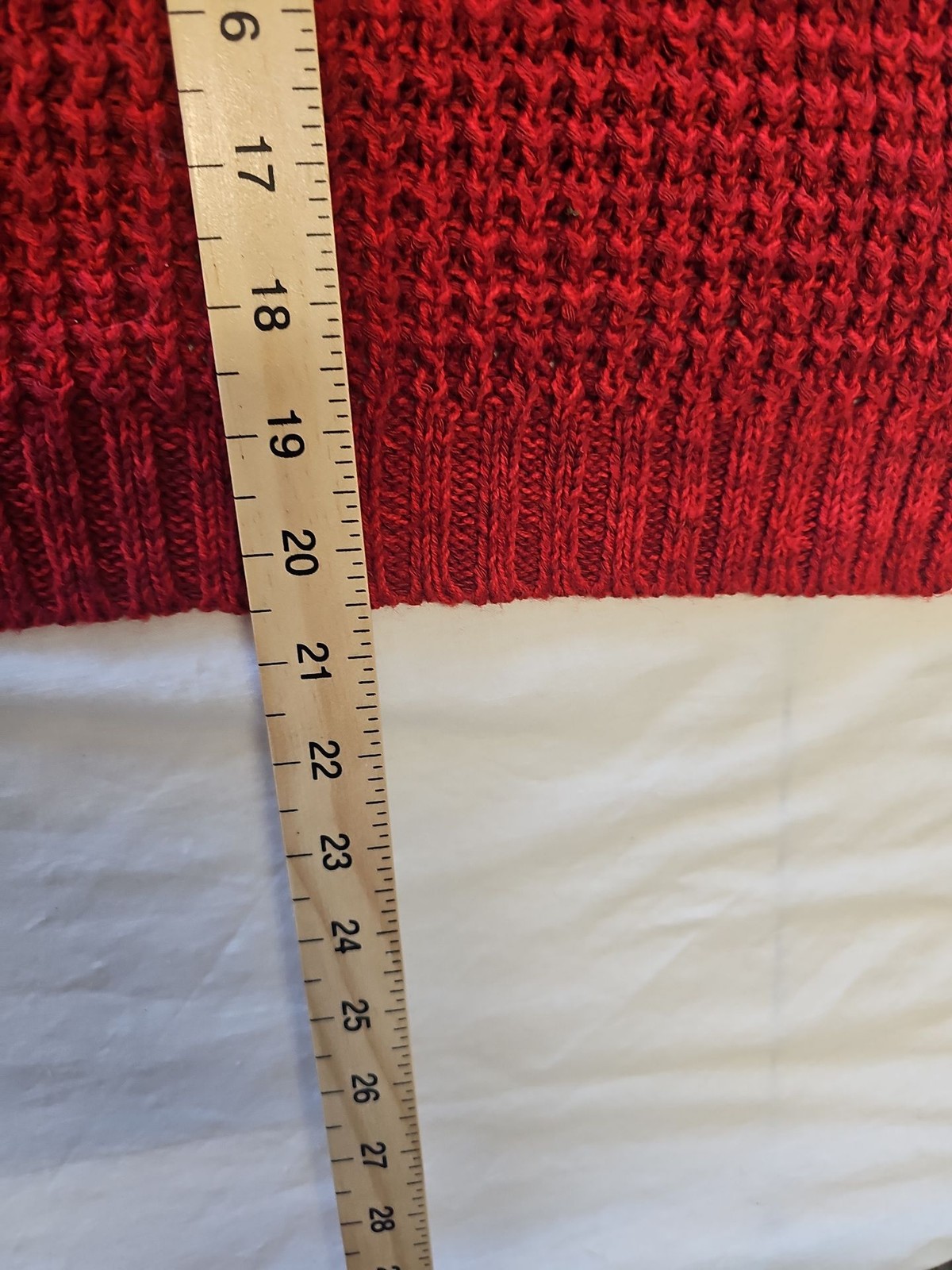 Next Red Cable Knit Turtleneck Poncho with Fringe Detail Y891 - Image 7