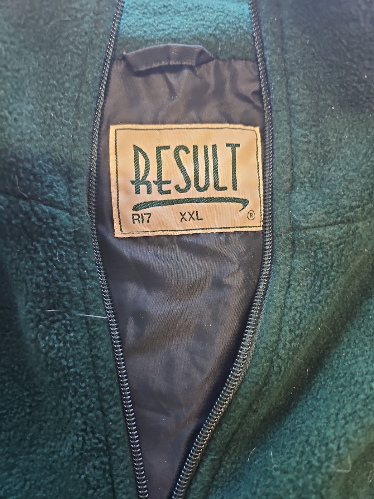 Vintage Result Forest Green Quarter-Zip Fleece Pullover XXL W881