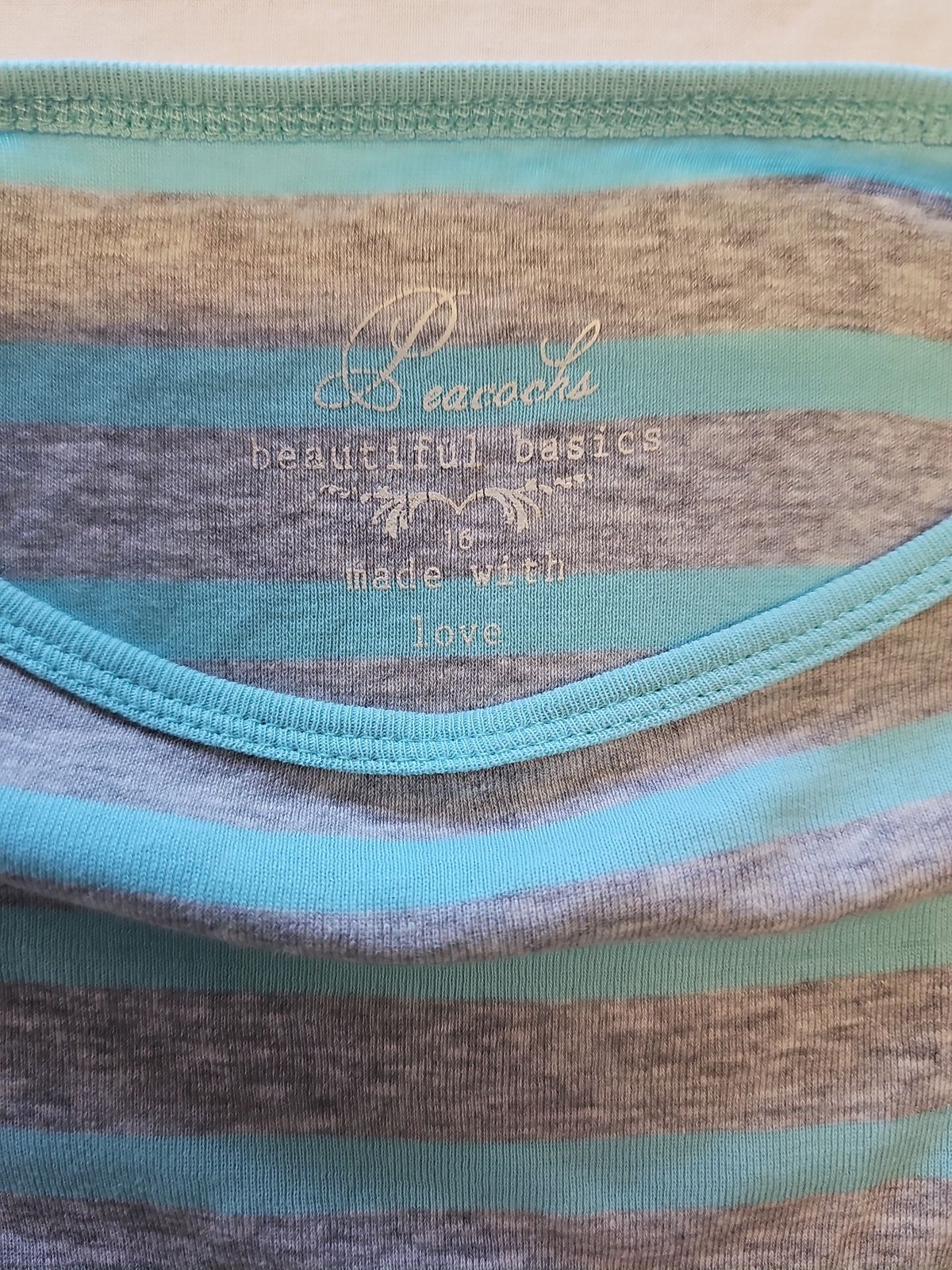 Peacocks Beautiful Basics Striped Long Sleeve Top s16 Y880