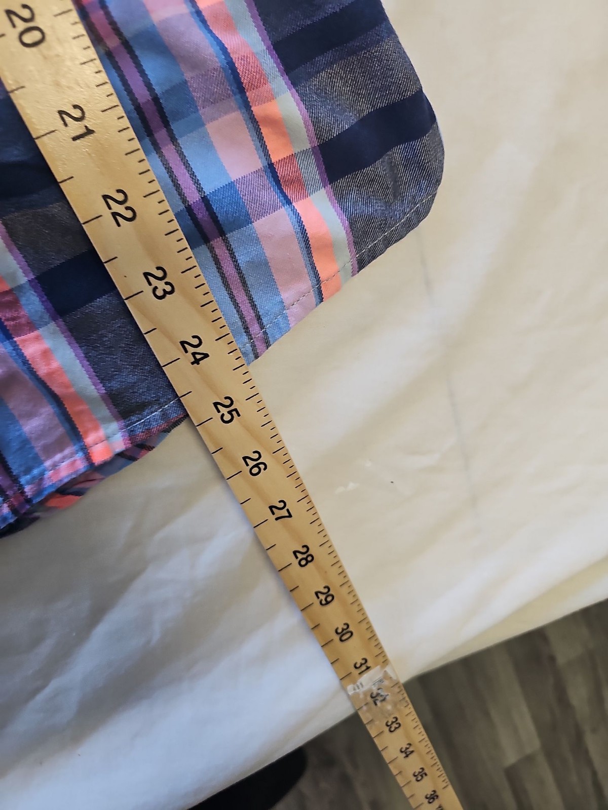 Next Checked Plaid Flannel Shirt in Blue and Pink BB932 - Image 5