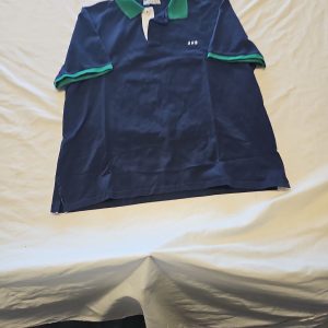 J. Hart & Bros. Navy Blue & Green Contrast Polo Shirt XL BB934
