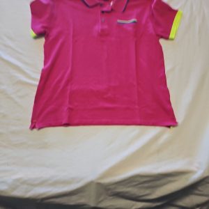 P/CLUB Men's Vibrant Pink Polo Shirt with Neon Accents XXL BB935