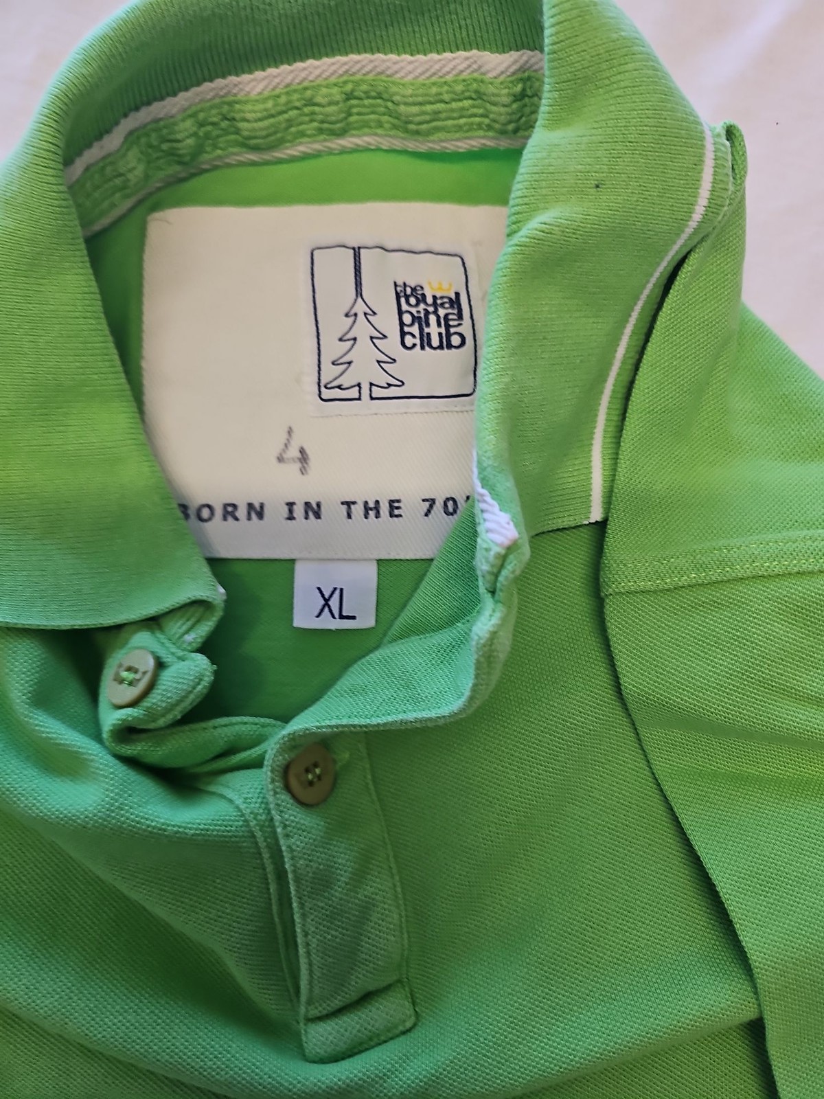 The Royal Pine Club Lime Green Piqué Polo Shirt – XL BB940