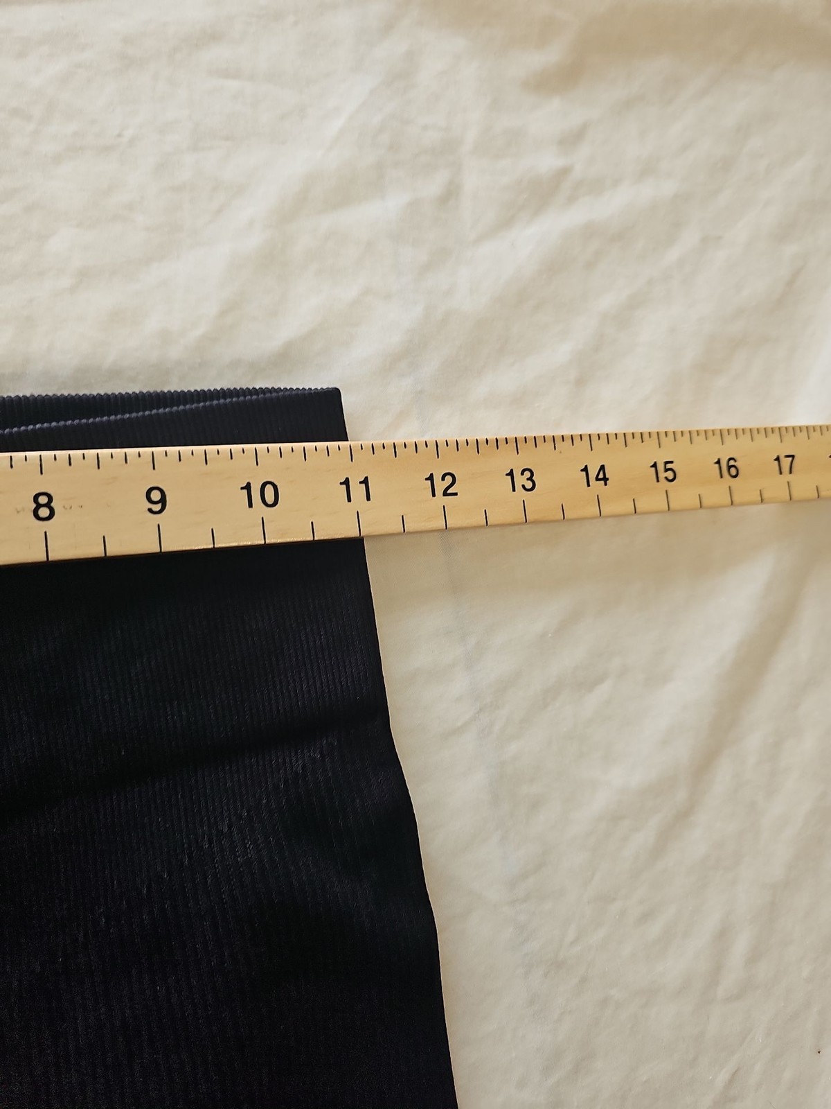 Black Ribbed High-Waist Seamless Leggings approx size 10 P730 - Image 5