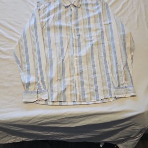 Tu Man XL Pastel Stripe Long Sleeve Oxford Shirt BB929