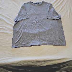 Marks & Spencer Blue Harbour Grey Marl Cotton T-Shirt approx L BB830