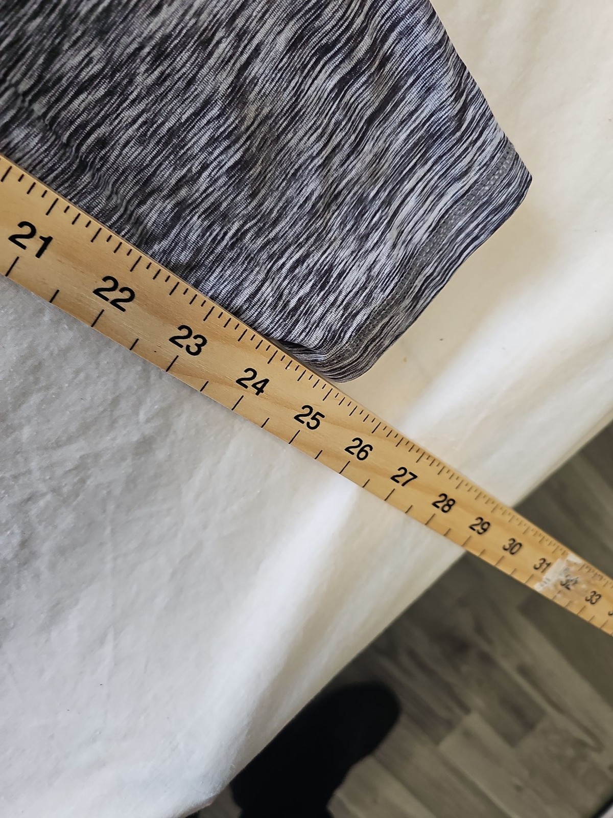 Women's Two-Tone Activewear Leggings - Black and Heather Grey M O740 - Image 6