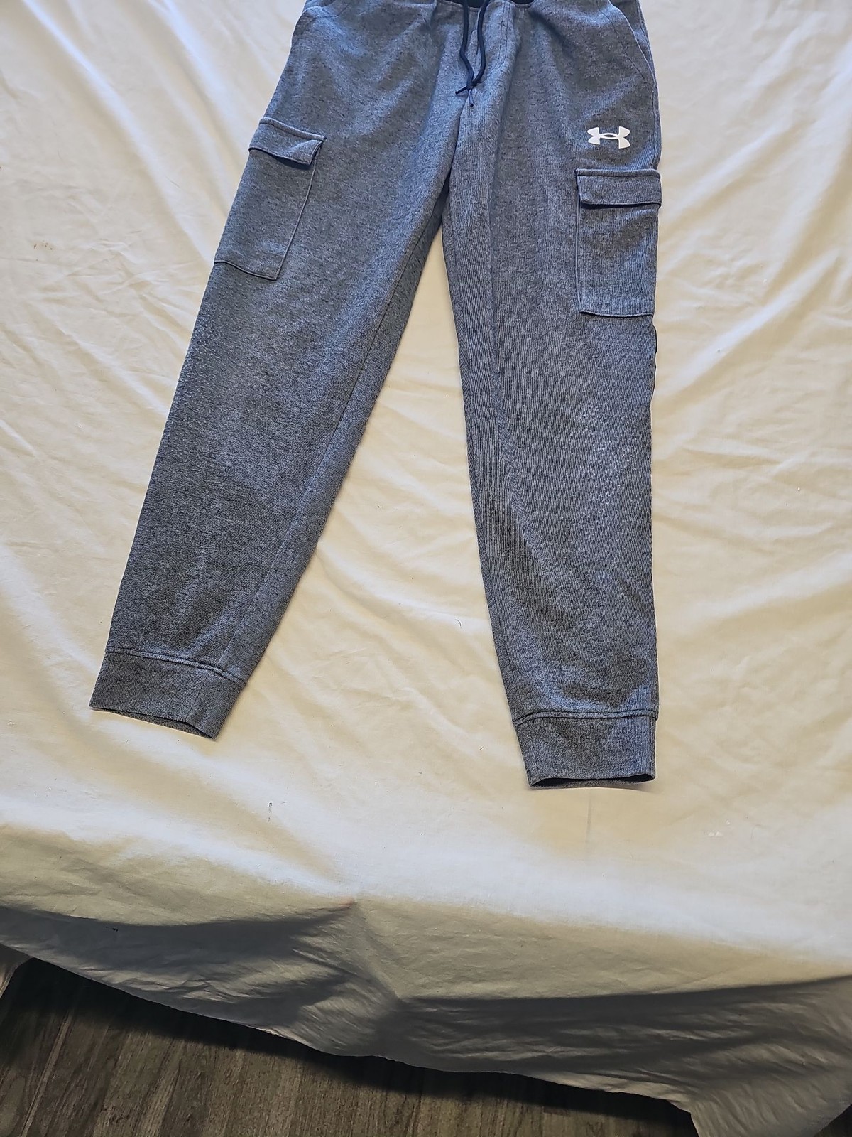 Under Armour Youth Grey Cargo Fleece Joggers FF402 - Image 3