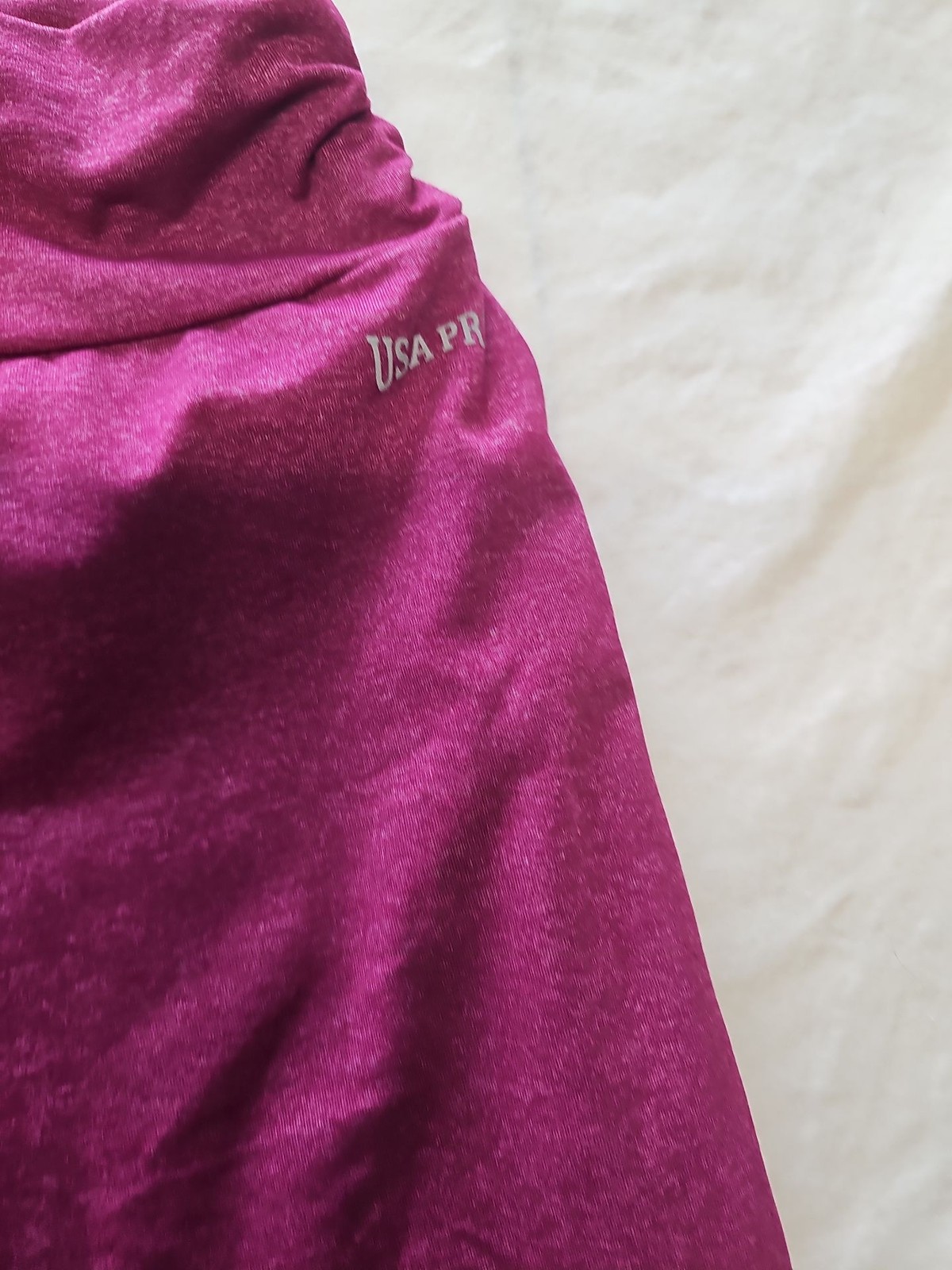 USA Pro Women’s Magenta Marled Cropped Yoga Pants 10 O741