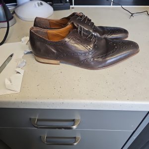 Next Brown Leather Wingtip Brogues Size UK 8 EE973