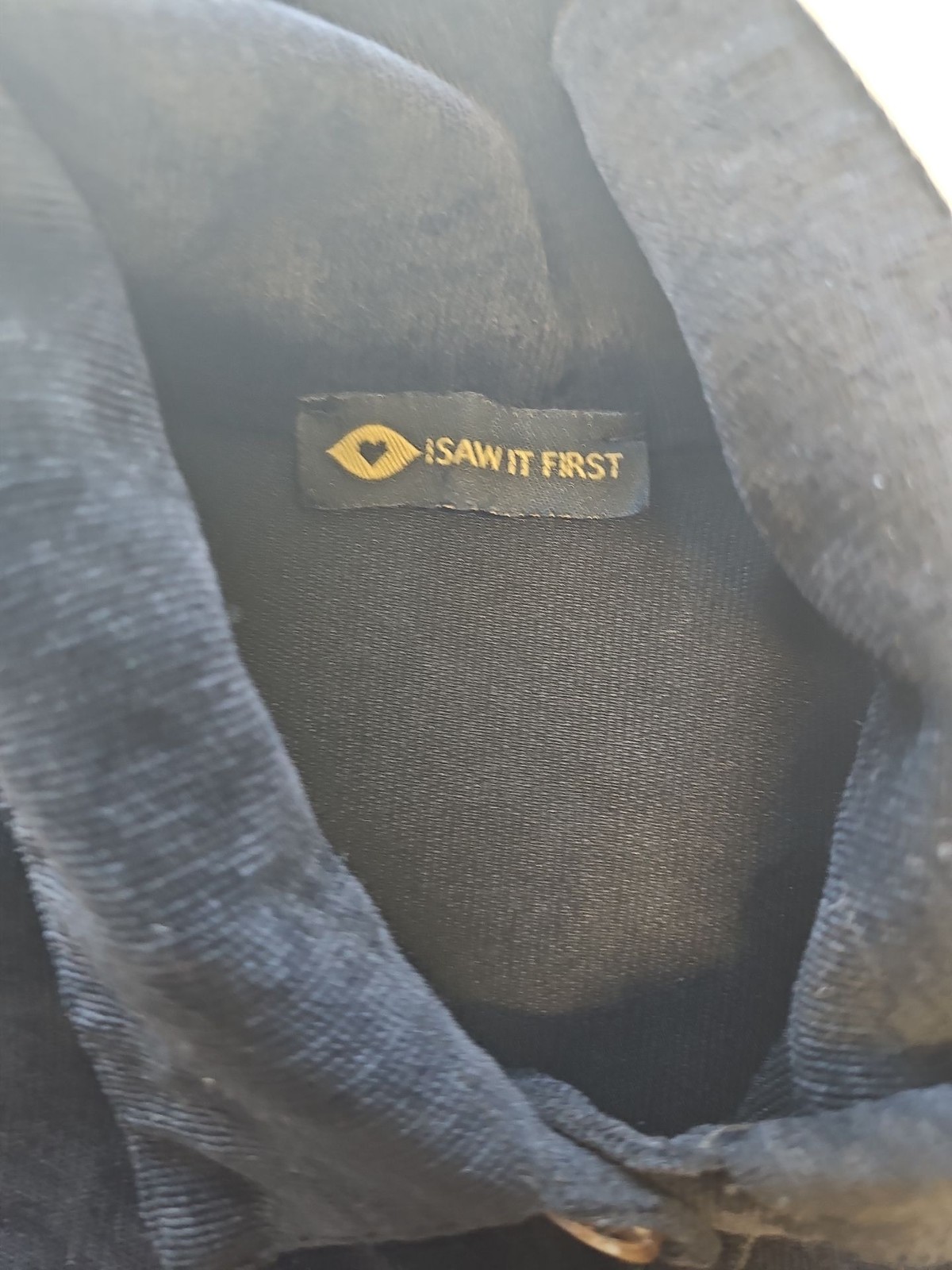 I Saw It First Black Velvet Corduroy Shirt Dress FF413