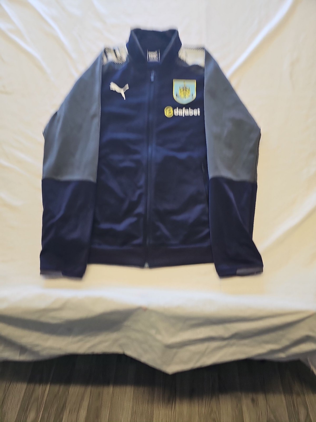 Puma Burnley FC Training Track Jacket Navy Grey Dafabet Men's L FF411