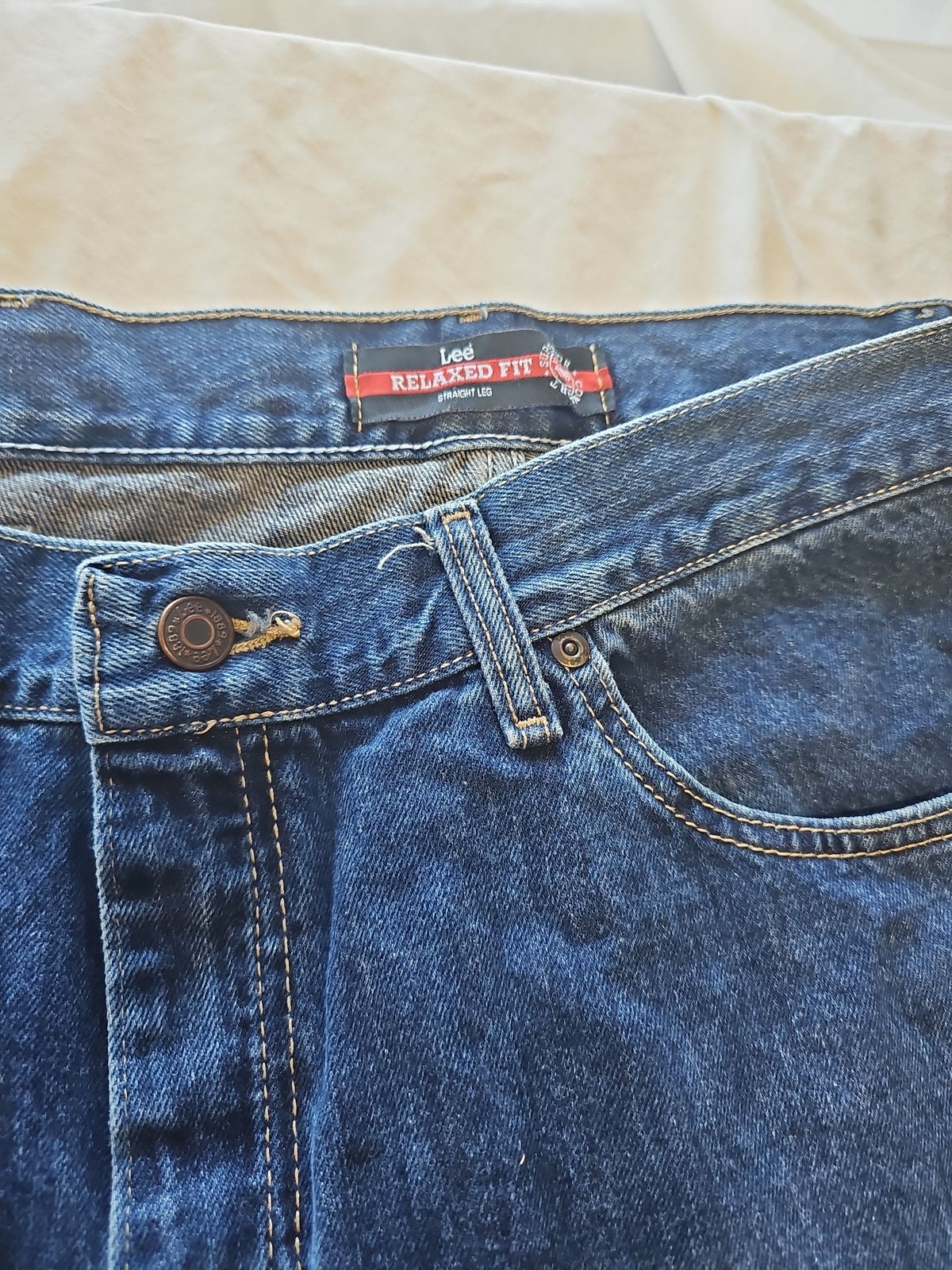 Lee Relaxed Fit Straight Leg Men’s Denim Jeans w42 l32 DD965