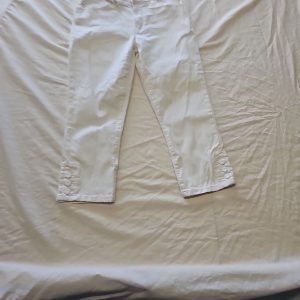 Lee Modern Series White Mid-Rise Capri Trousers with Button Detail Uk6 CC953