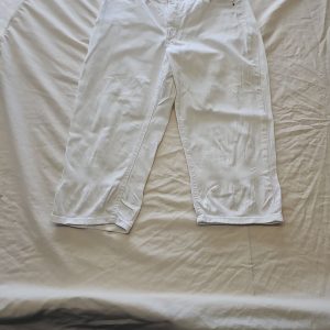 Lee Easy Fit White Denim Cropped Jeans W34 CC954