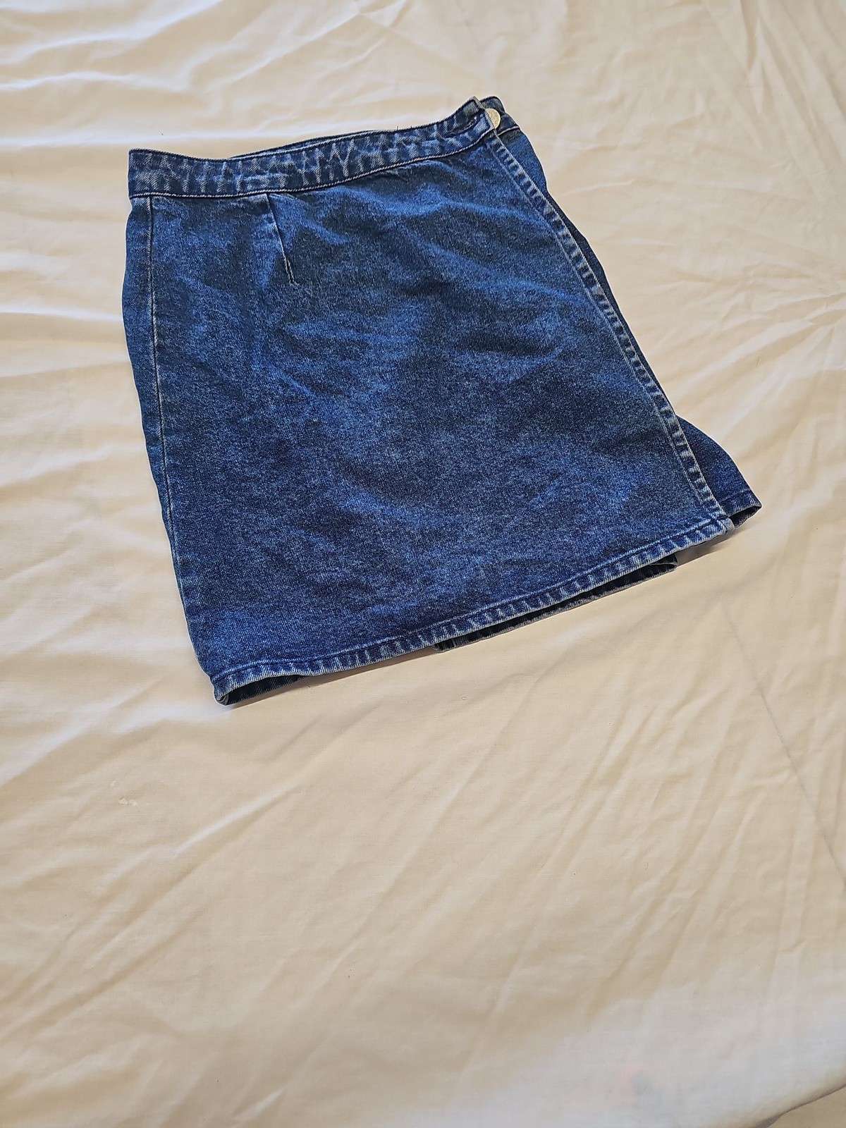 ASOS Denim Mini Skirt in Mid Blue Wash uk8 CC942