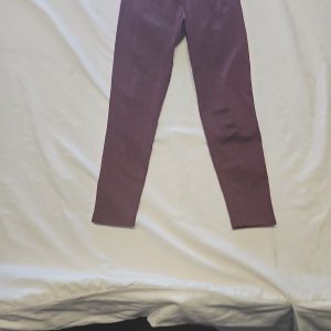 Women's High-Waisted Seamless Ribbed Leggings in Plum Purple size m MM30