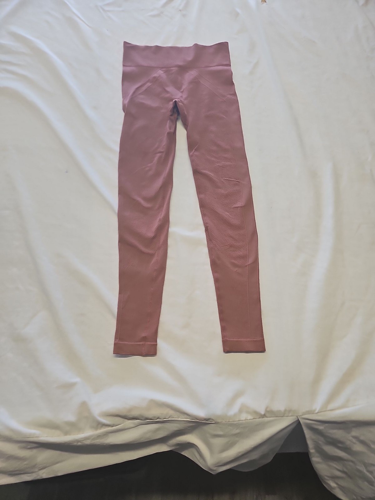 Primark Workout Seamless Ribbed Leggings in Mauve Rose xs MM60