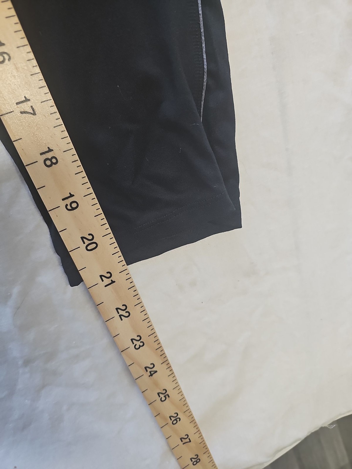 F&F Active Women's Cropped Leggings Black with Light Blue Contrast uk10 MM36 - Image 4