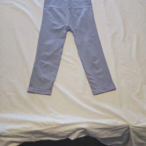 USA PRO Women's Seamless Cropped Leggings Periwinkle Blue UK 14  LL22