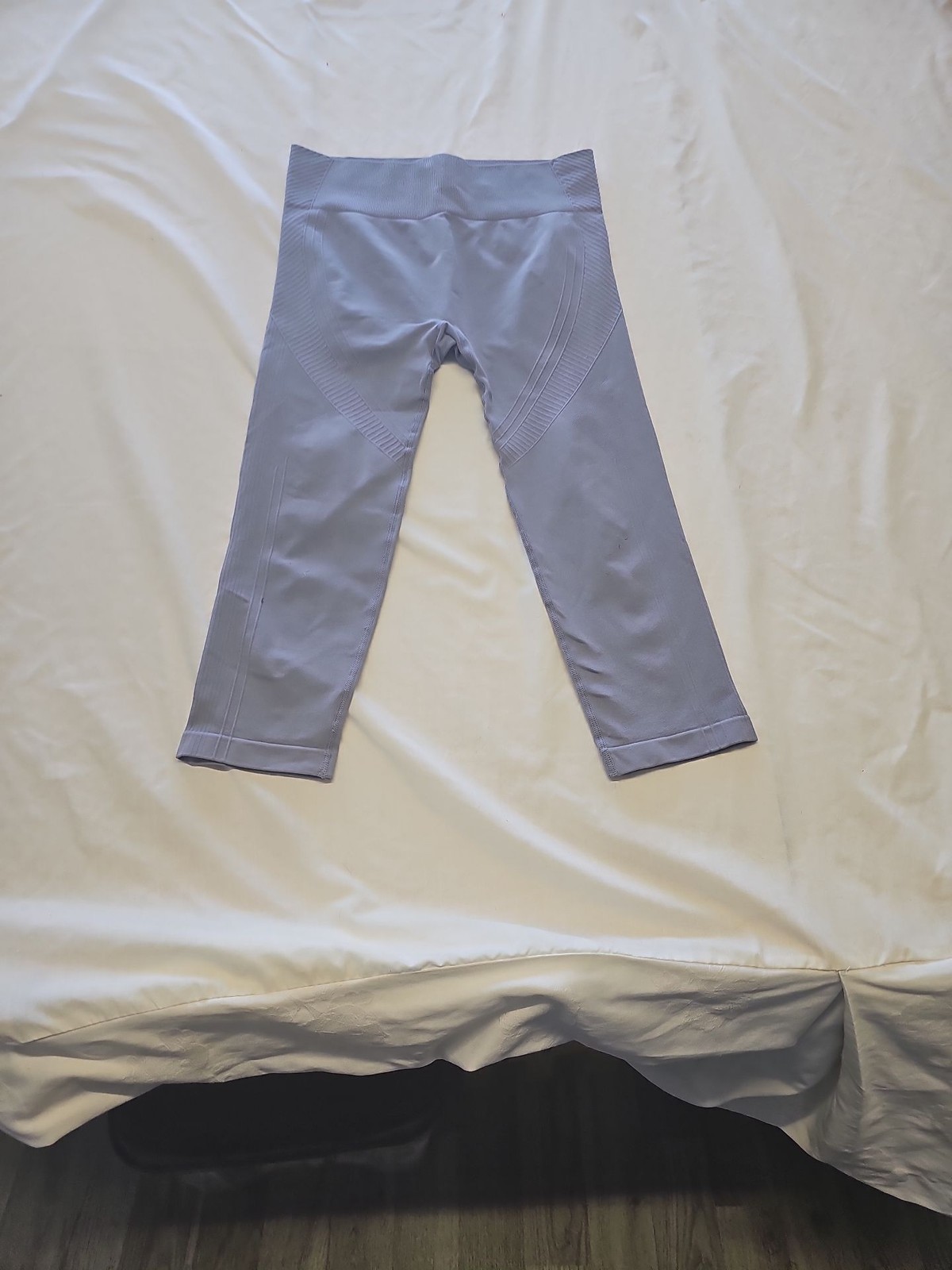 USA PRO Women's Seamless Cropped Leggings Periwinkle Blue UK 14 LL22