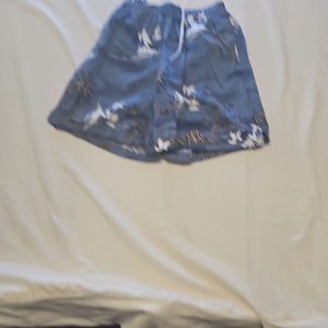 Men's Tropical Palm Print Swim Shorts Blue - Size Large MM37