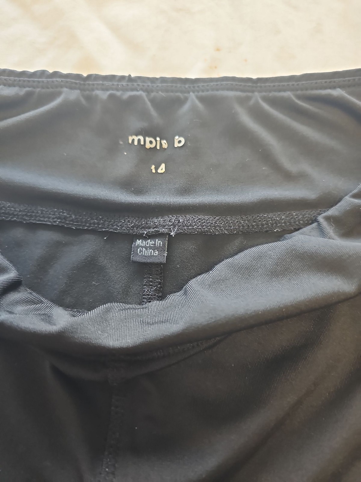 Mpisb Black & Pink Athletic Compression Leggings Size 14  LL41