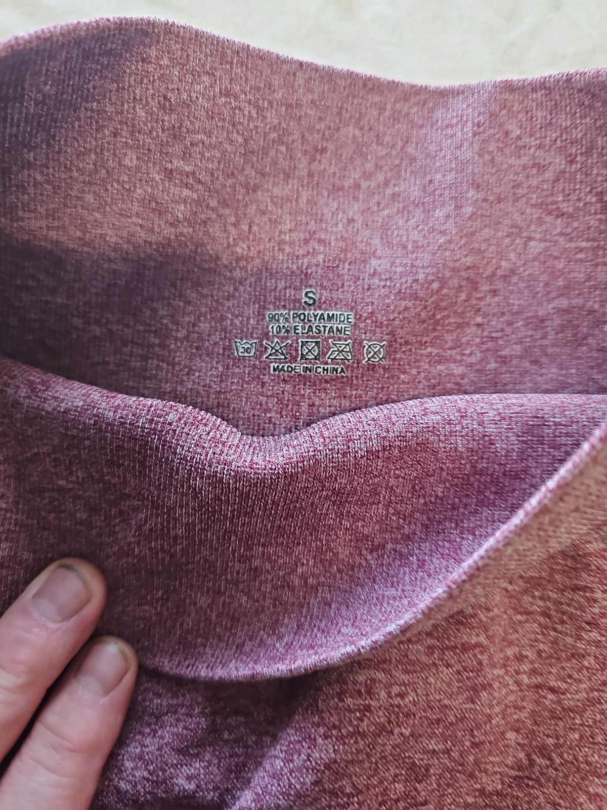 Women’s Seamless High-Waist Marled Mauve Gym Leggings Size small LL17