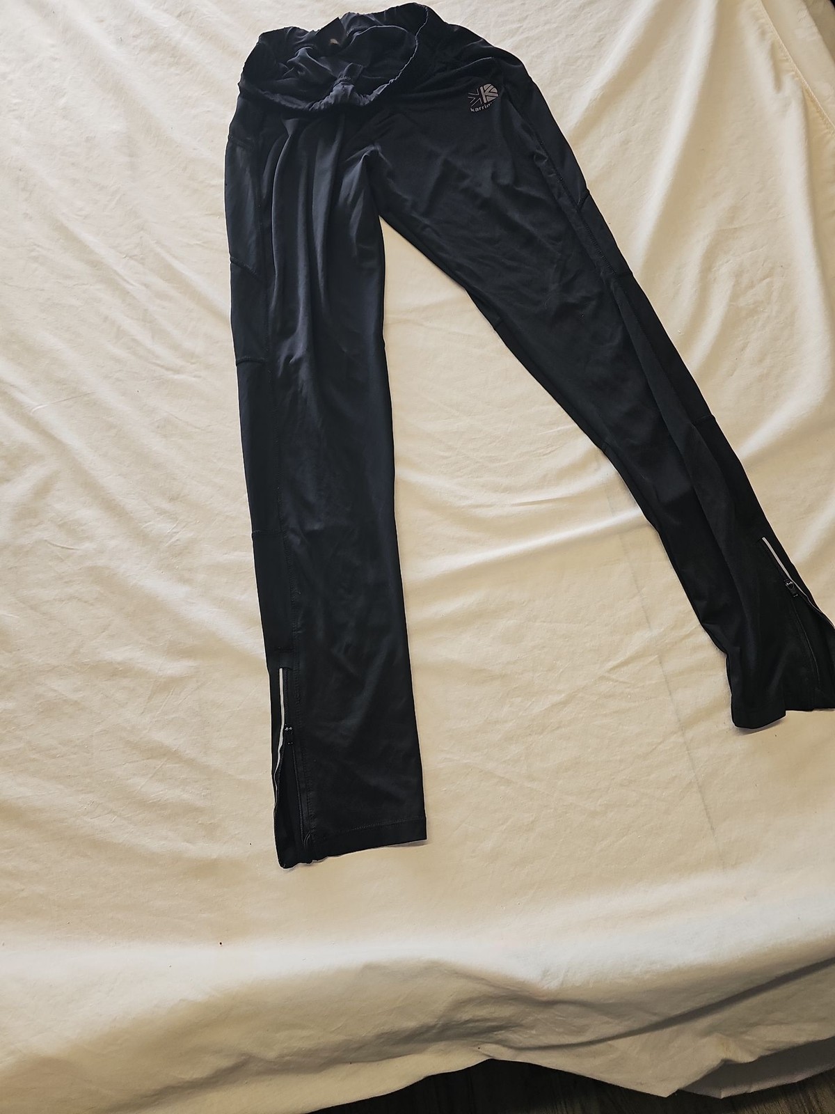 Karrimor Run Men’s XL Black Running Tights with Ankle Zips Xl O734