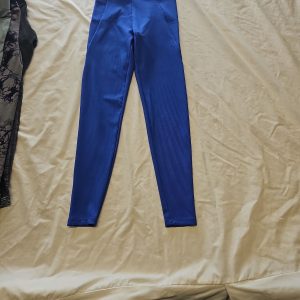 South Beach Royal Blue Ribbed Seamless Performance Leggings size 8 LL24