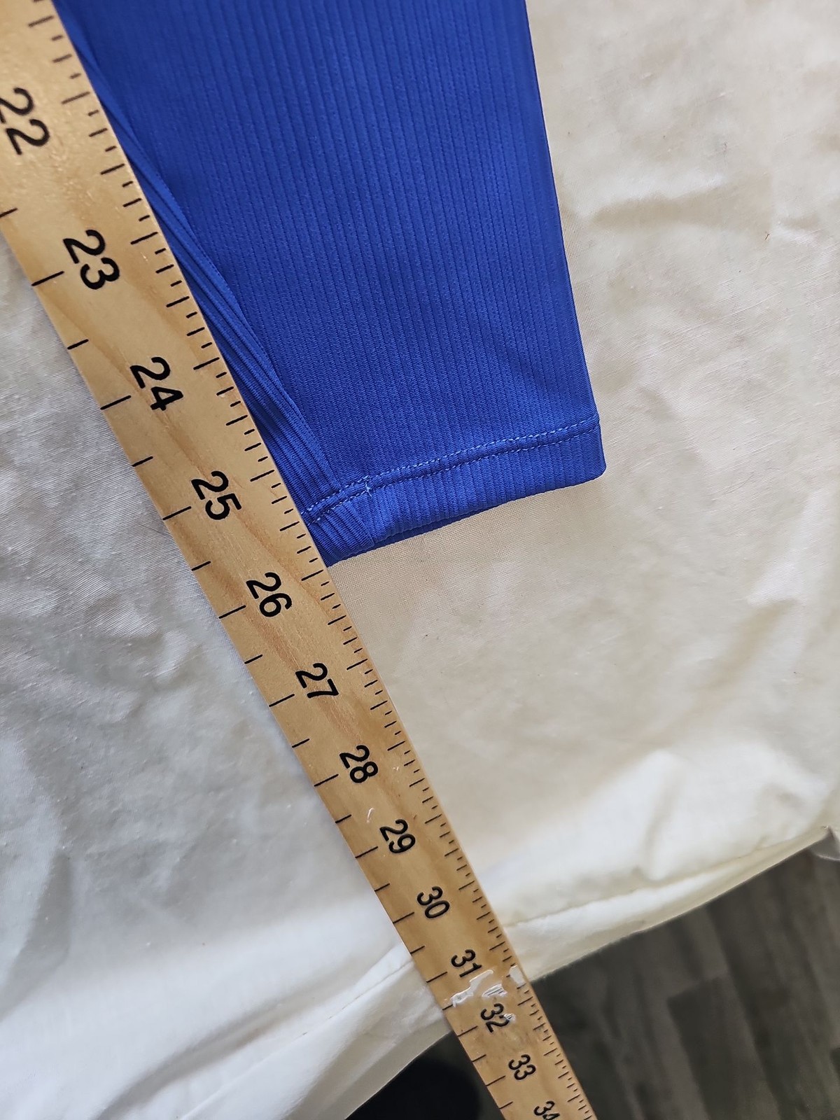 South Beach Royal Blue Ribbed Seamless Performance Leggings size 8 LL24 - Image 6
