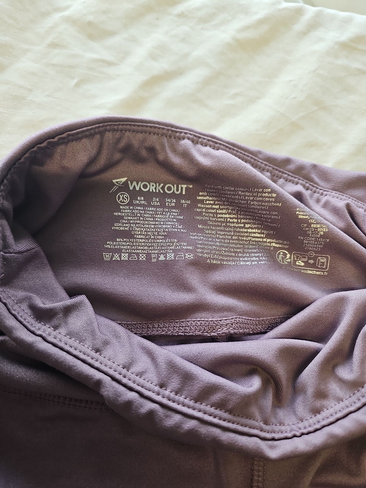 Primark WORKOUT Mauve Flare Leg Yoga Leggings uk6/8 LL43