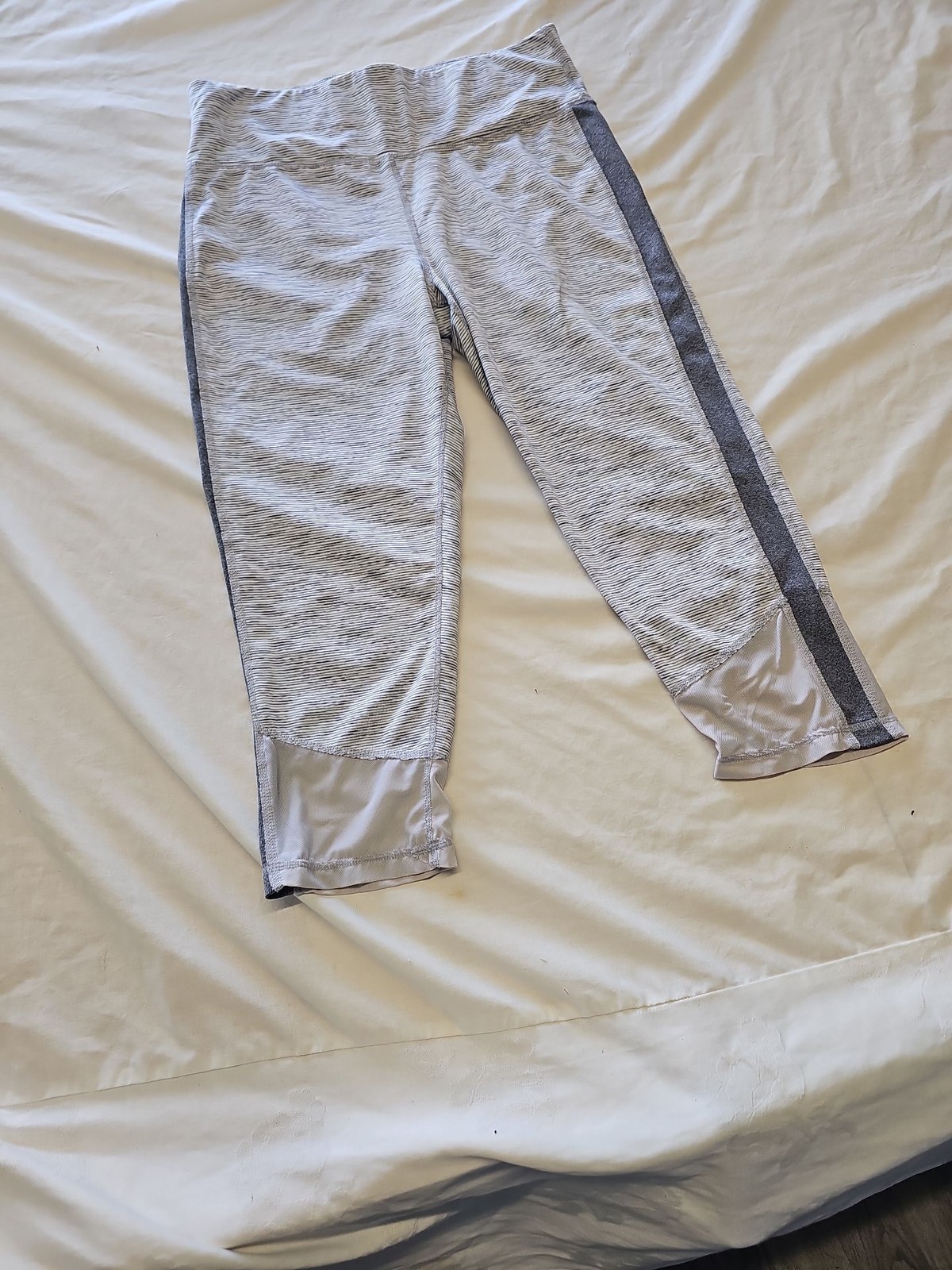 Matalan Grey Space-Dye Cropped Sports Leggings Size 14 LL18 - Image 3