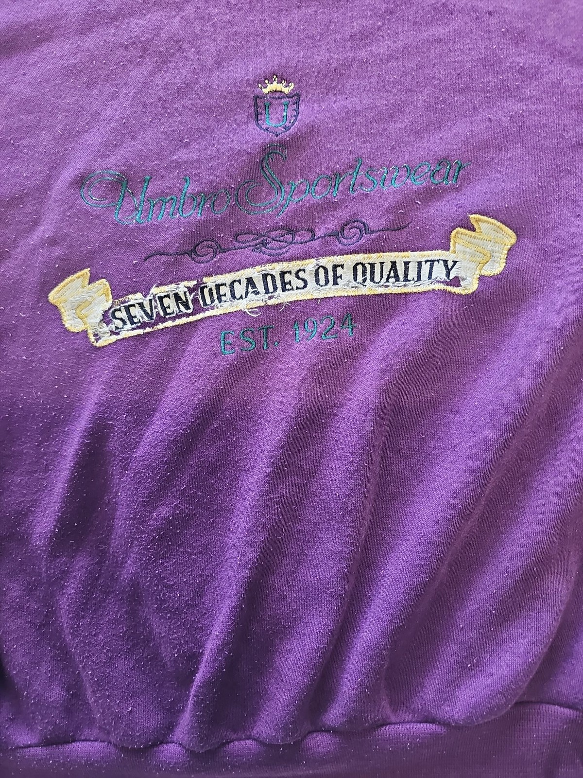 Vintage Umbro Purple Embroidered Graphic Sweatshirt XL KK1001 - Image 3