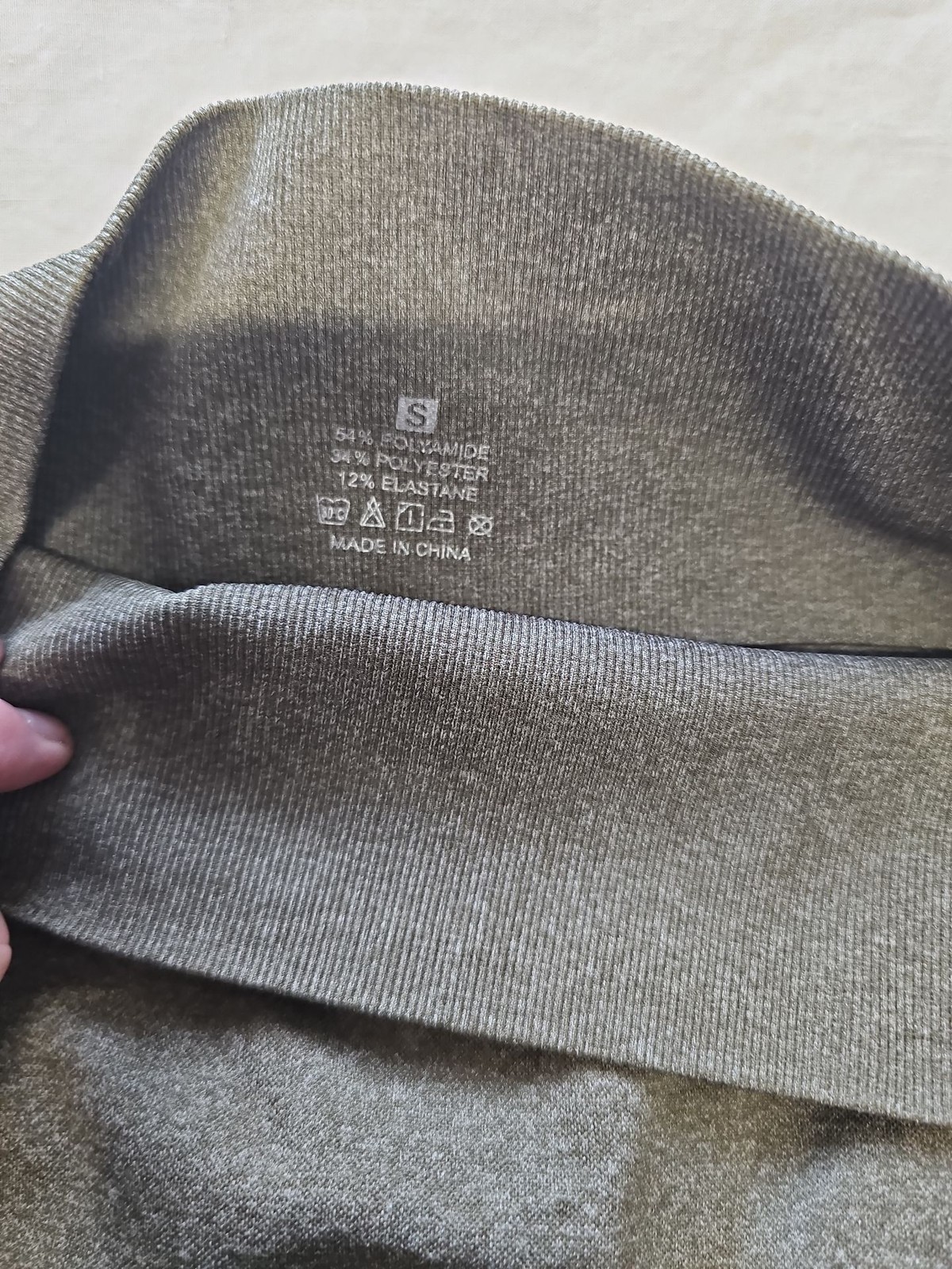 Grey Seamless High-Waisted Performance Gym Leggings Small O745