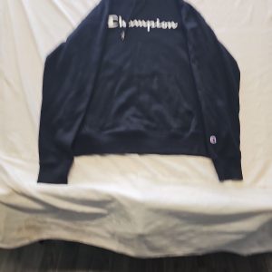 Champion Men's Navy Blue Script Logo Pullover Hoodie usa m LL1002