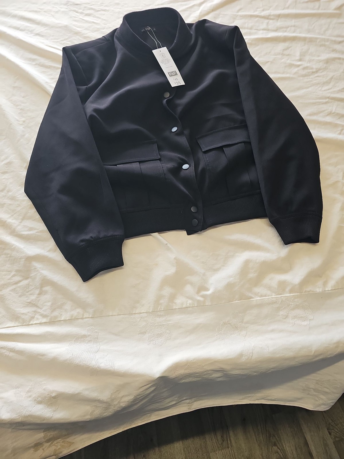 F&A Men's Black Utility Bomber Jacket uk L KK1000 - Image 3