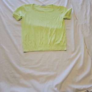 Tu Woman Lime Green Short Sleeve Fine Knit Jumper uk12 KK205