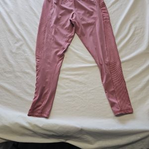 Primark 'Work Out' Mauve Textured Panel Leggings Large O737
