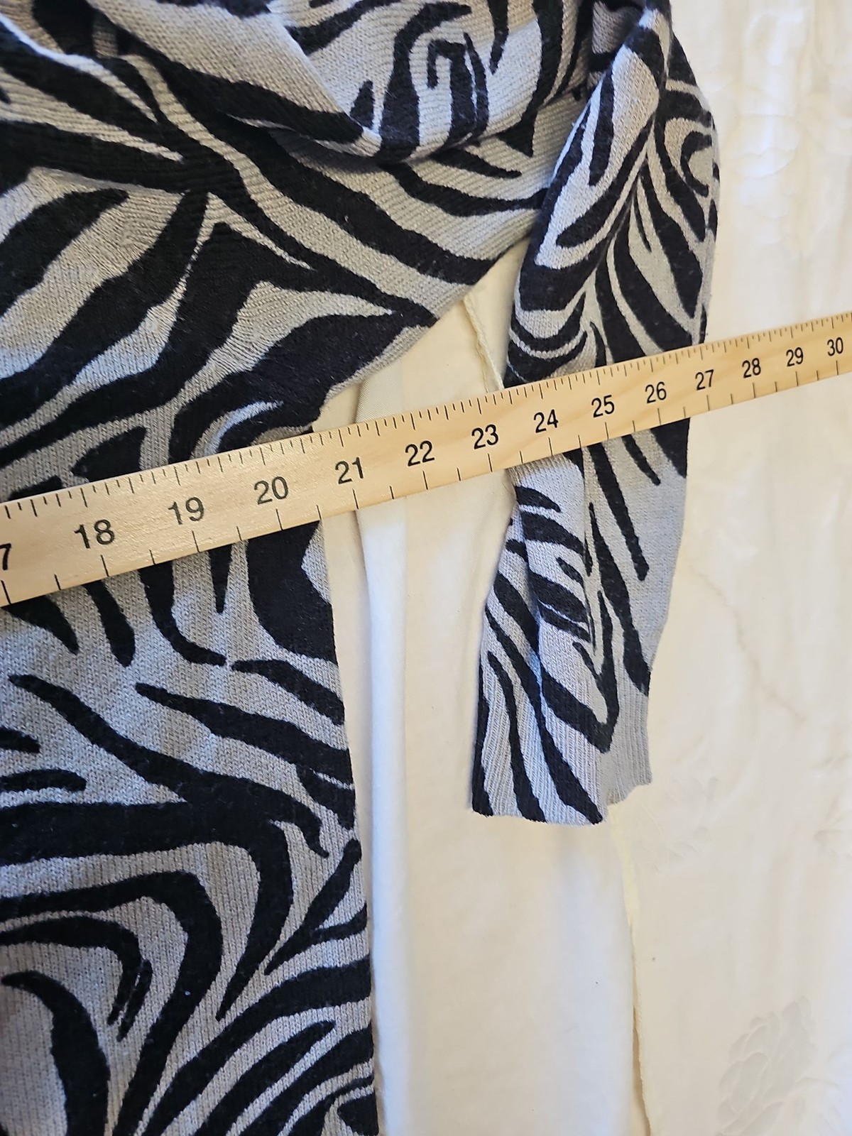 Papaya Zebra Print V-Neck Knitted Jumper size 16 KK192 - Image 5