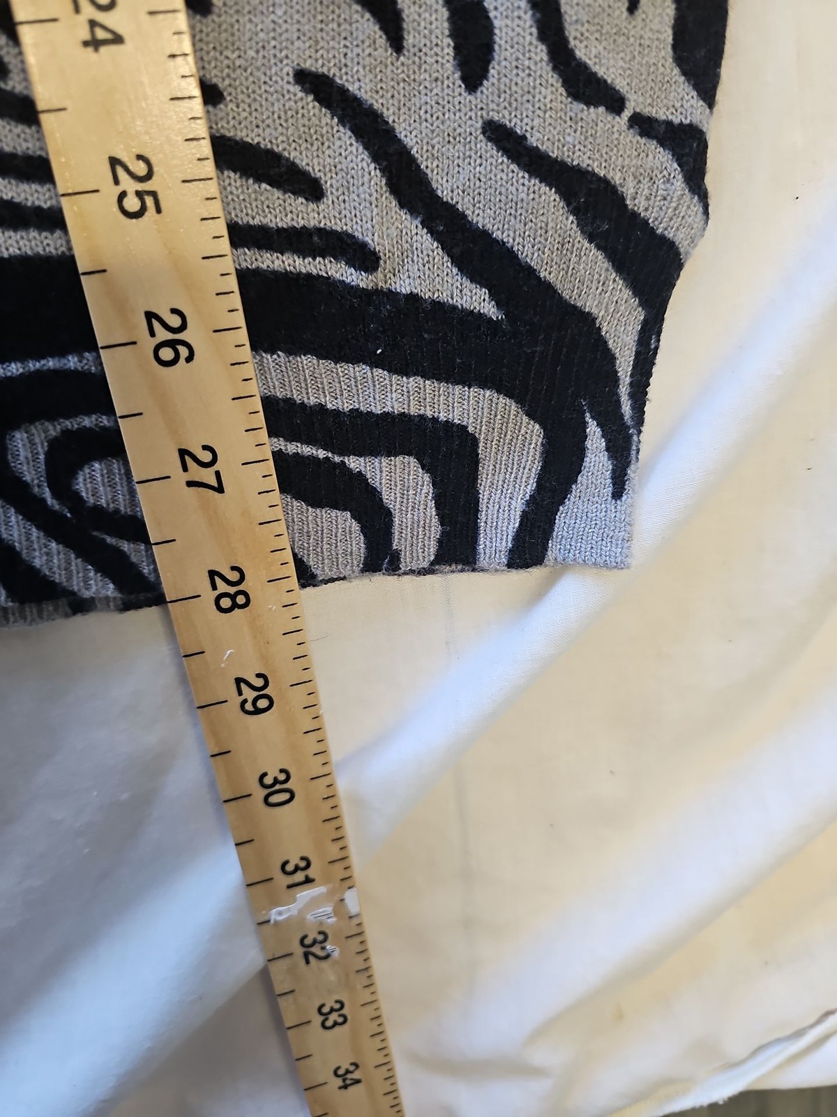 Papaya Zebra Print V-Neck Knitted Jumper size 16 KK192 - Image 6
