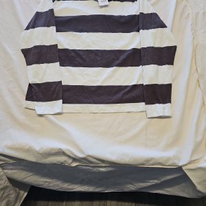 New Look Women's Striped Rugby Polo Shirt Long Sleeve - Size 10 KK201