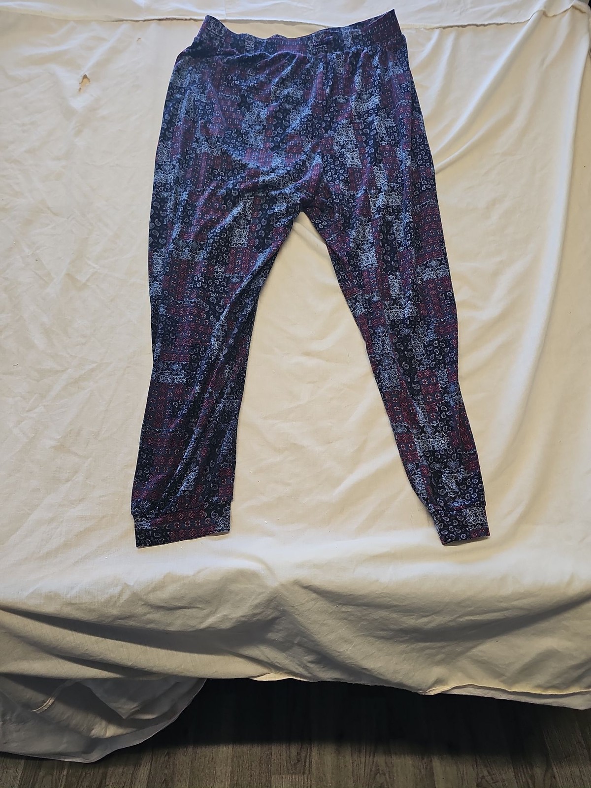 Atmosphere Paisley Patchwork Print Joggers Uk14 GG999
