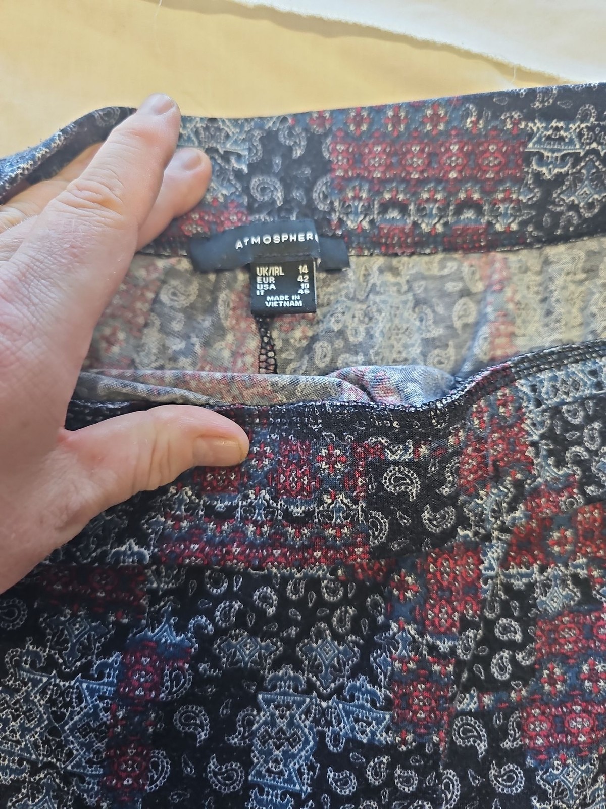 Atmosphere Paisley Patchwork Print Joggers Uk14 GG999