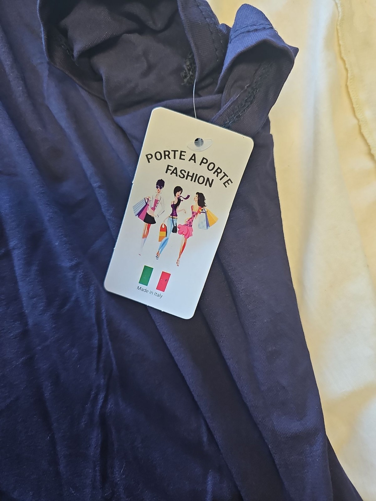 Porte A Porte Fashion Navy Blue Lagenlook Tunic Top – Made in Italy Kk186