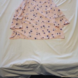 Primark Pink Floral Bell Sleeve Blouse UK16 GG992