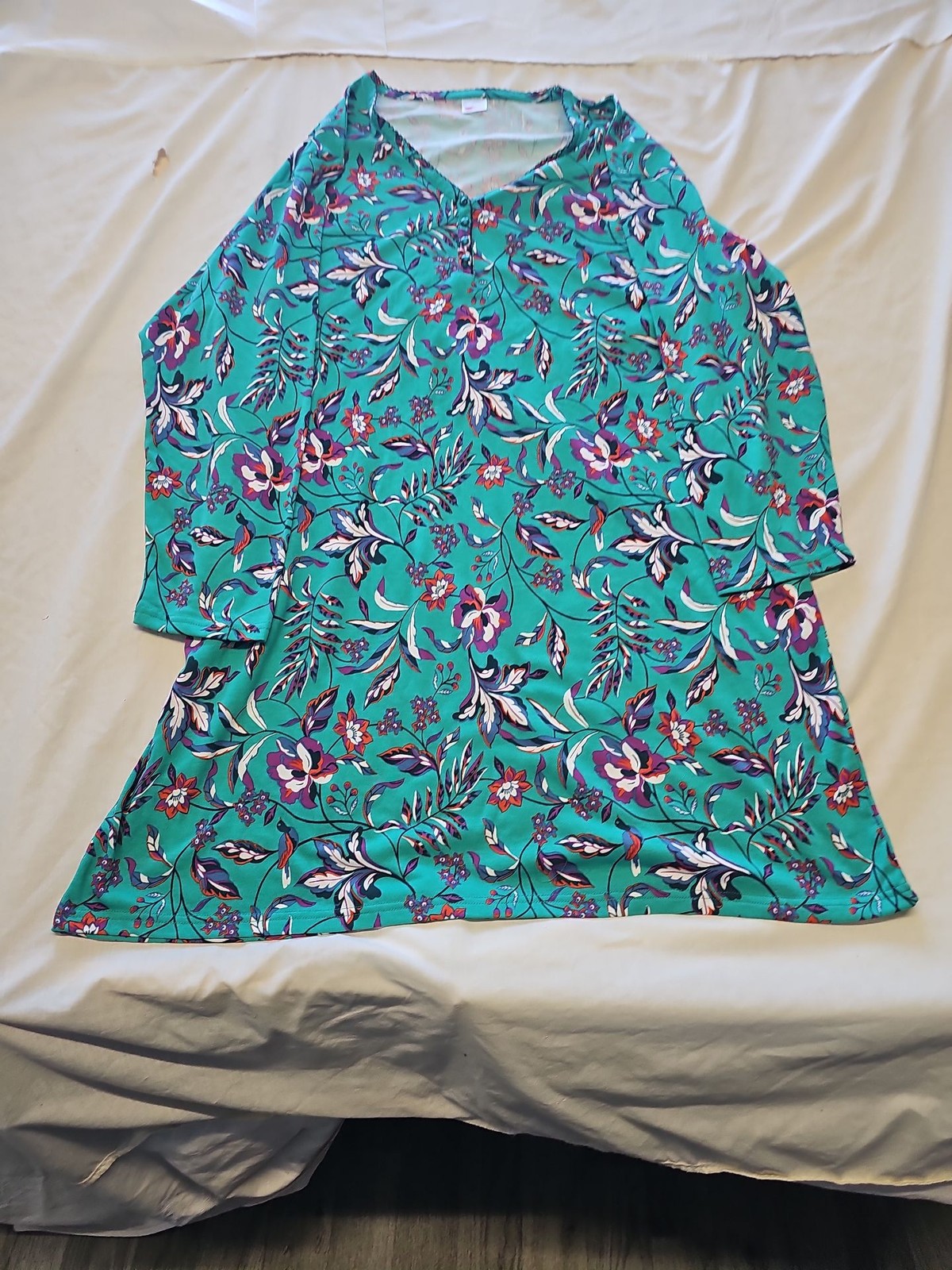 Damart Thermolactyl Floral Print Long Sleeve Top GG993