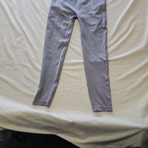 Primark Work Out Seamless Grey Ribbed Leggings Size L 14/16 O739